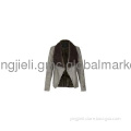 Grey Faux Fur Collar Waterfall Jacket